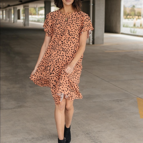 Fancy Tiered Dress In Sunrise - Size Small - Picture 4 of 5